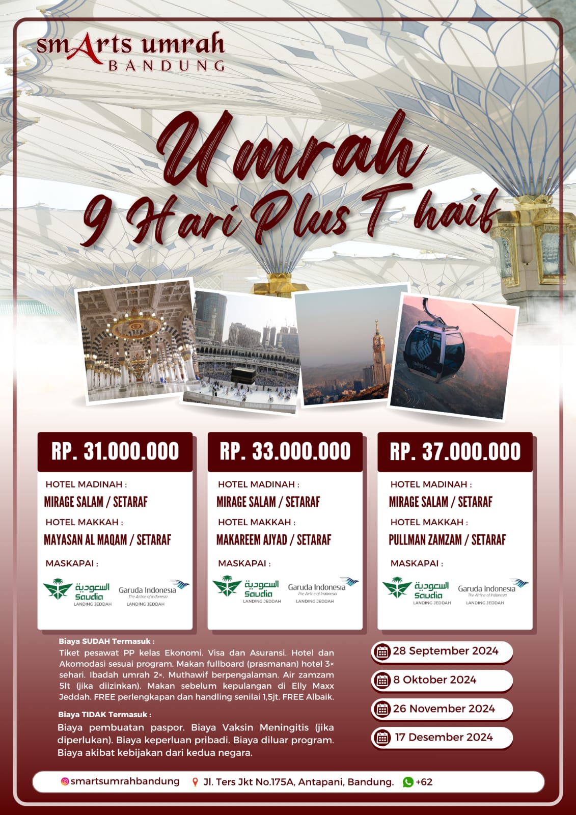 Paket umrah Akhir musim Desember